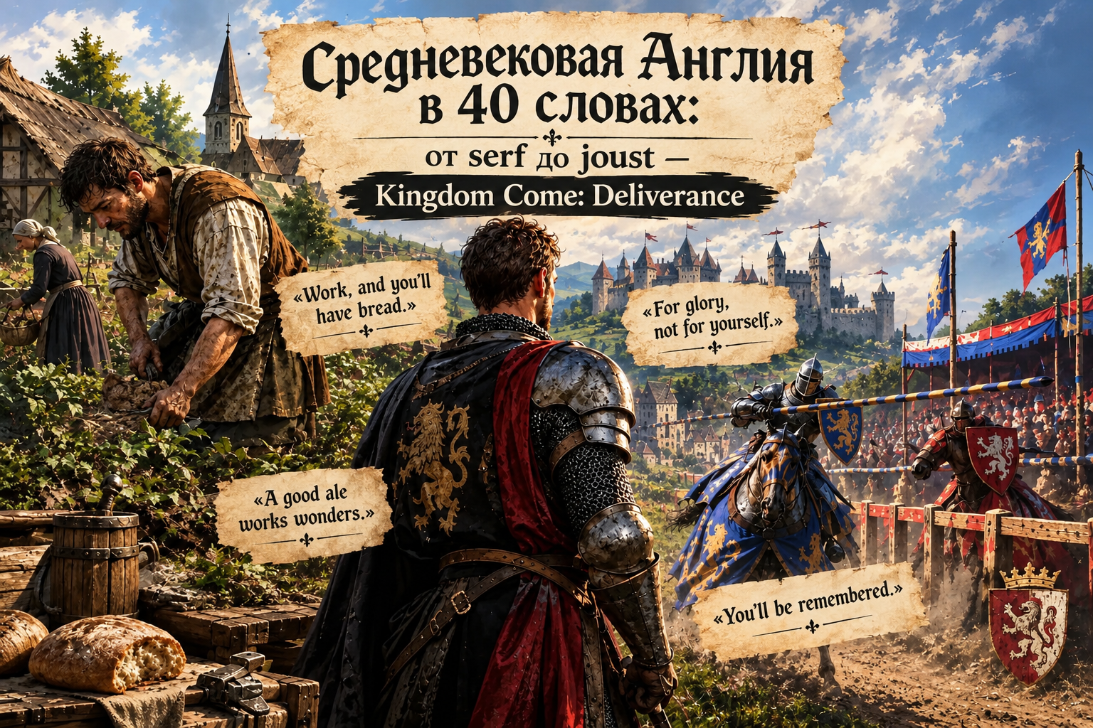 Средневековая Англия в 40 словах: от serf до joust