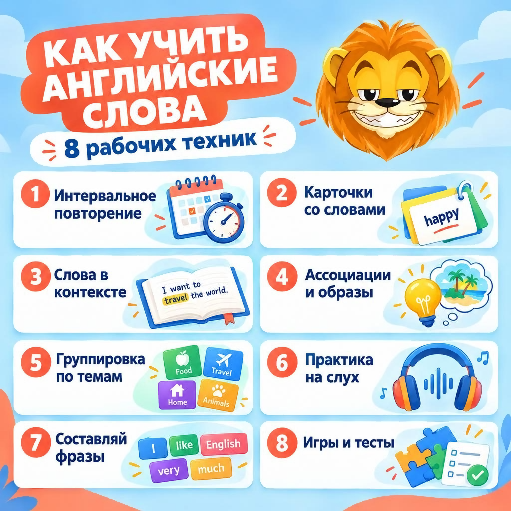 Как учить английские слова: 8 рабочих техник